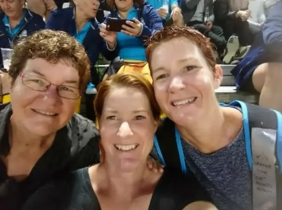 Mother And Twin Daughter Trio Playing Masters Hockey
